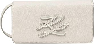 Karl Lagerfeld Cross Body Bags - Dames - Schoudertassen - Beige - ONE Size - Leer - Tassen