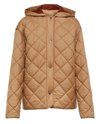 Loro Piana Caramel Toffee Kit quilted padded jacket Size M