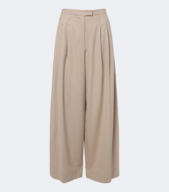 Max Mara Pleated wool wide-leg pants
