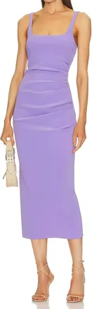 Bec&bridge Karina Tuck Midi Dress In Grape