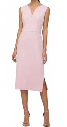 Kay Unger Elliana Midi Dress In Light Lilac