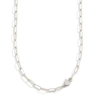 Mint & Lily Heart Padlock Necklace in Silver at Nordstrom