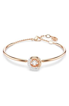 Swarovski Dextera Dancing Crystal Charm Bracelet in Rose Gold at Nordstrom