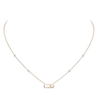 Messika Move Uno Rose Gold Diamond Necklace