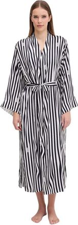 DKNY Gepatrooneerde badjas - Dames - Badjassen - Blauw - S - Polyester - Nachtkleding