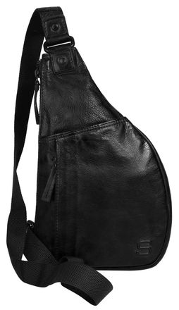 Spikes & Sparrow Umh&auml;ngetasche SPIKES & SPARROW, Damen, Gr. B/H/T: 27cm x 19cm x 2cm onesize, schwarz, Leder, vintage, Taschen Umh&auml;ngetasche, echt Leder