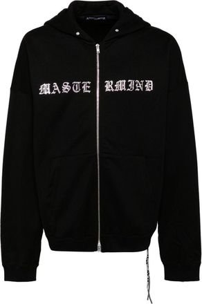 MASTERMIND WORLD zip-up hoodie - men - Cotton - M - Black