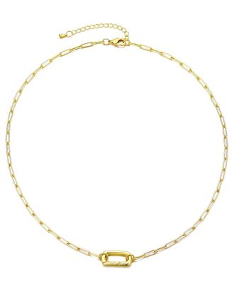 Adornia Adornia 14K Plated Lock Necklace