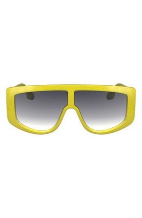 Victoria Beckham Denim 61mm Tea Cup Shield Sunglasses in Yellow at Nordstrom Rack