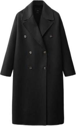 Mango wollen manteljas zwart