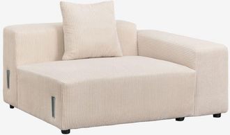 Sklum Sklum - M&oacute;dulo Esquinero Derecho 135x113 Cm Con Reposabrazos Bajo Y Coj&iacute;n Para Sof&aacute; Modular Bruna