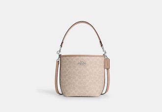 Coach Womens City Bucket Bag in Beige | PVC