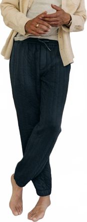 Taylor Stitch The Apr&egrave;s Pant In Heather Midnight Quilted Jersey