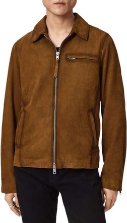 AllSaints Ashwood Suede Jacket in Tan Brown at Nordstrom, Size Xx-Large