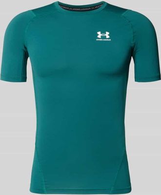 Under Armour Slim Fit T-Shirt mit Logo-Print in Petrol, Gr&ouml;&szlig;e XXXL