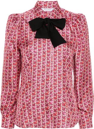 Max Mara patterned shirt - women - Silk - 46 - Pink