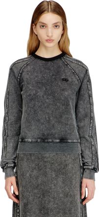 Diesel Sweatshirt with bands and Oval D embroidery - Sweaters - Woman