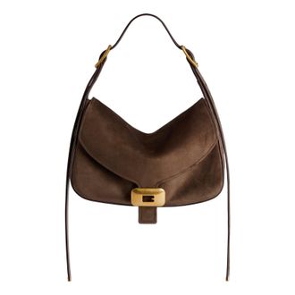 Balenciaga (WMNS) Balenciaga Clicca Shoulder Bag Medium Muscade 8686722ACJ82255