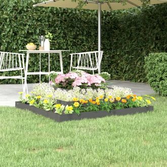 vidaXL Vidaxl - Jardinera De Madera Maciza De Pino Gris 110x110x27 Cm