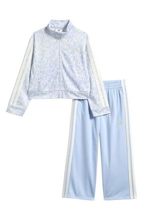 adidas Kids Recycled Polyester Track Jacket & Pants Set in Crystal Sky at Nordstrom, Size 2T