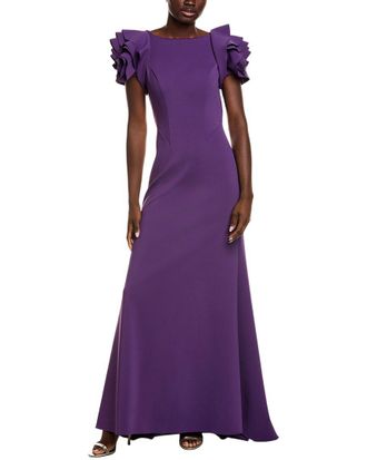 Rene Ruiz Rosette Fit and Flare Gown