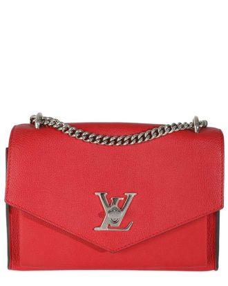 Louis Vuitton Red Leather Mylockme Chain Bb (Authentic Pre-Loved)