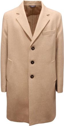 Circolo 1901 Glen Check Patroon Jas - Heren - Mantel - Beige - XL - Jassen