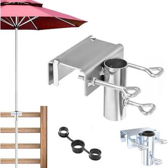 OEM Soporte De Sujeci&oacute;n Para Sombrilla De Exterior, 1 Pieza, Soporte De Metal Para Sombrilla, Patio, Balc&oacute;n, Tribunas, Balaustradas, Pasamanos