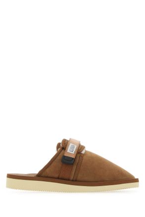 Suicoke Unisex Biscuit Suede Zavo Slippers - Brown - Size EU 36