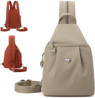 Generic Waterproof 2-Way Commuter Bag, Anti-Theft 3 in 1 Commuter Travel Totes, Large Capacity Oxford Convertible Shoulder Bag (Khaki)