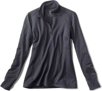 Orvis Womens Horseshoe Hills Quarter-Zip Pullover Carbon Size Medium Recycled Materials/Synthetic/Fleece Orvis