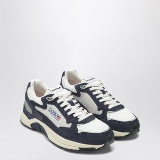 Autry Hyperway Sneakers In Blue And Silver Mesh And Suede