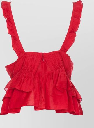 Isabel Marant layered ruffles sleeveless top