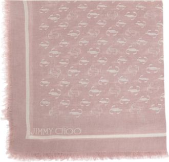 Jimmy Choo London Sciarpa Monogram - - Accessories - Donna - Rosa - ONE SIZE