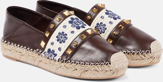 Valentino Garavani Espadrillas Country Rockstud in pelle