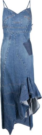 Loewe Abito asimmetrico con ruches - Blu