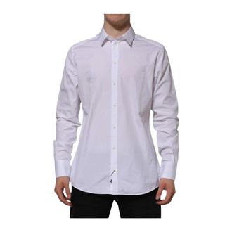 Dolce & Gabbana Luxurious Gold Formal Cotton Shirt