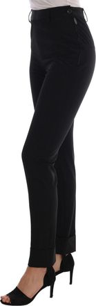 Ermanno Scervino Womens Stretch Polyester Leggings Black Elastane