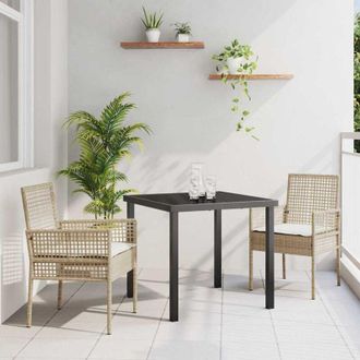 vidaXL Vidaxl - Conjunto De Comedor De Jard&iacute;n Con Coj&iacute;n 3 Pcs Beige Polirat&aacute;n
