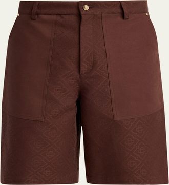 Casablanca Mens Monogram Cotton Canvas Shorts