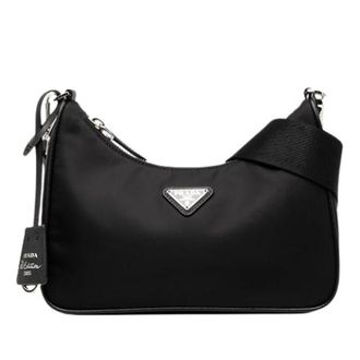 Prada Pre-owned Re-Edition 2005 Satchel - Dames - Vintage Schoudertas - Zwart - ONE Size - Nylon - Vintage