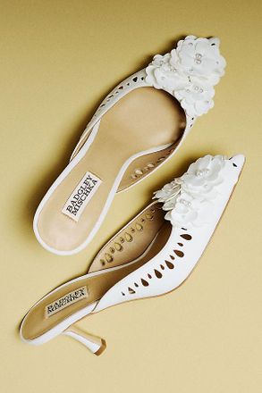 Badgley Mischka Oriana Slip-On 3D Floral Mule Heels