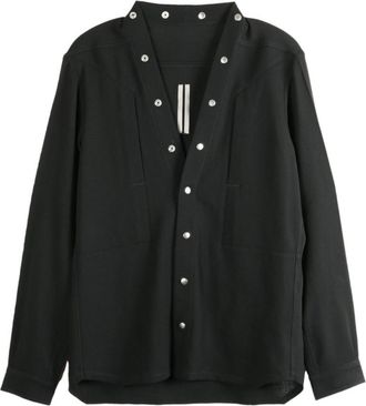 Rick Owens Black V-Neck Larry Shirt