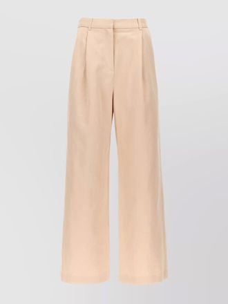 Loulou Studio trousers wide leg pleated front