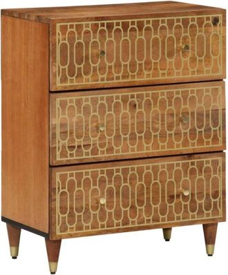 vidaXL Armario Auxiliar Madera Maciza De Mango 60x33x75 Cm Vidaxl