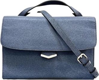 Fendi Pre-owned Vintage Crossbody Tas - Dames - Vintage Schoudertas - Blauw - ONE Size - Leer - Vintage