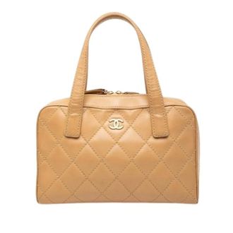 Chanel Pre-owned Handbags, female, Beige, Size: ONE SIZE Pre-owned Handbag