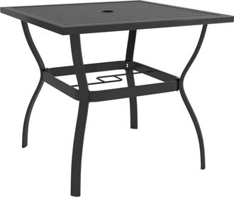 vidaXL Tavolo da Giardino Antracite 81,5x81,5x72 cm in Acciaio - Vidaxl