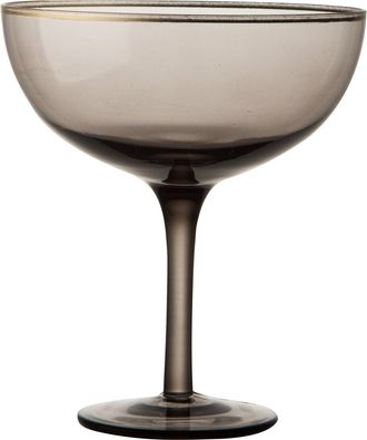 BITOSSI HOME Juego de 6 Tazas Champ H.12,4 Borde Oro Gris Dec00104