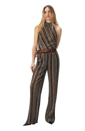 Missoni Long Pants In Herringbone Stripe Knit in Multicoloured Brown at Nordstrom, Size 42 It